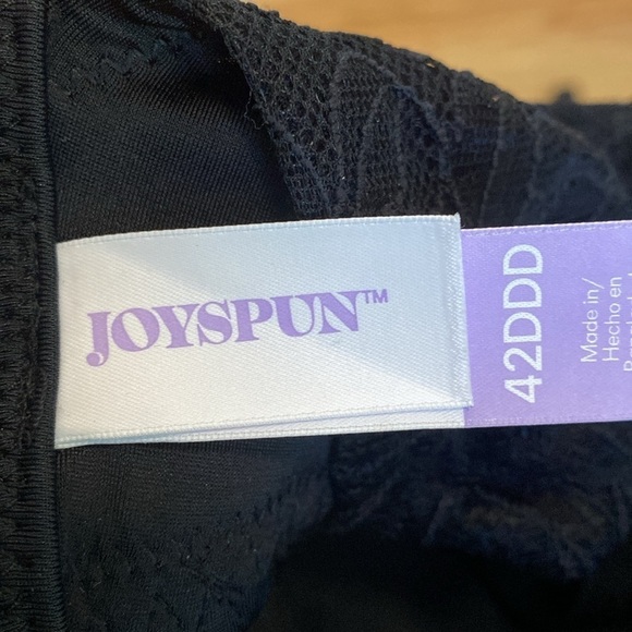 NWT Joyspun Full Figure Modern Plunge Bra  Black Multiple Sizes underwire padded - Picture 6 of 7